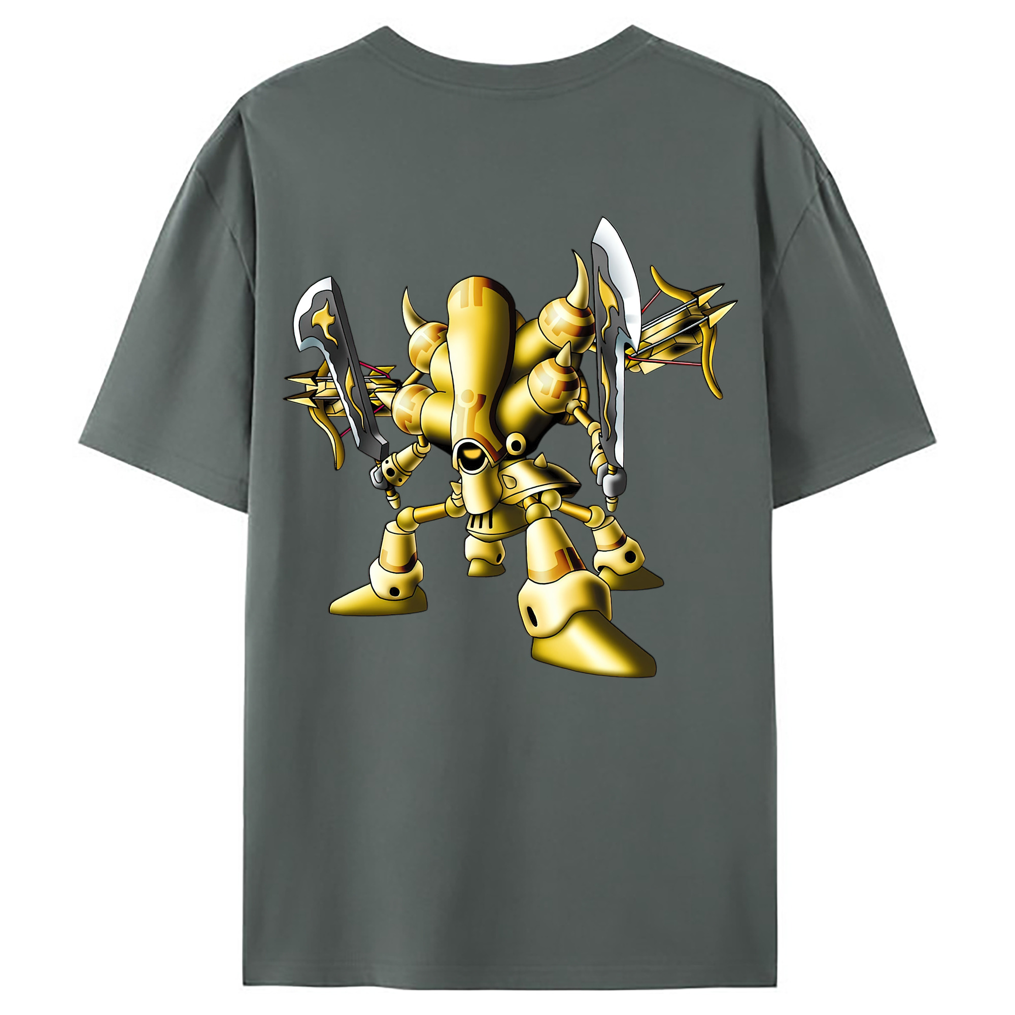 （画像用） ドラゴンクエスト Doragon Kuesuto Dragon Quest 綿100％ メンズ半袖Tシャツ（バックプリント） 通気性